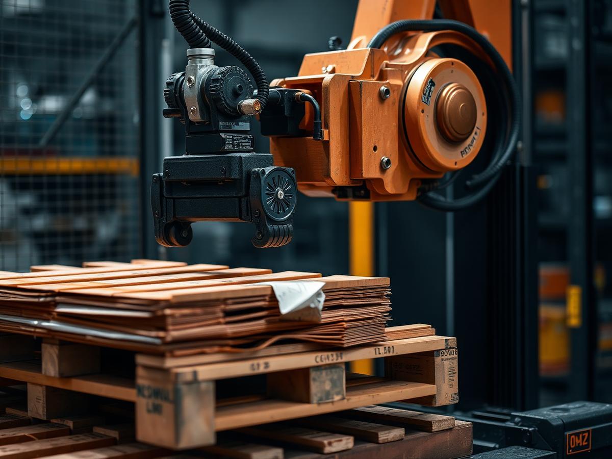 Depalettizzatore robotizzato per bottiglie in vetro